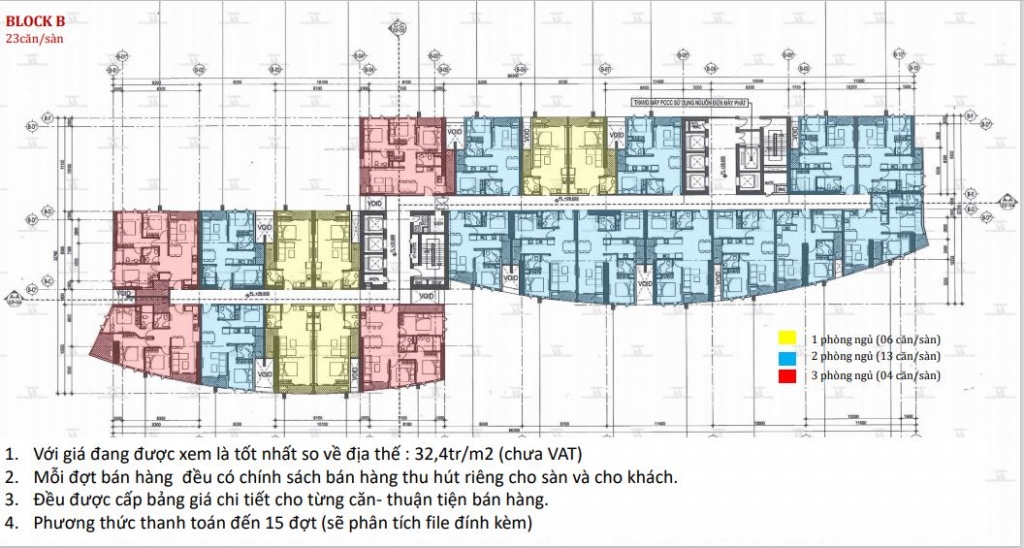 Mặt bằng i tower quy nhơn